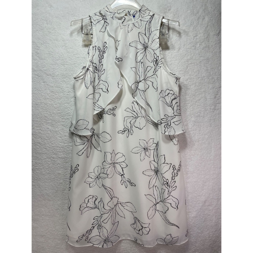 Apt. 9 Womens size Medium Sleeveless Shift Dress w / Ruffle Accents‎